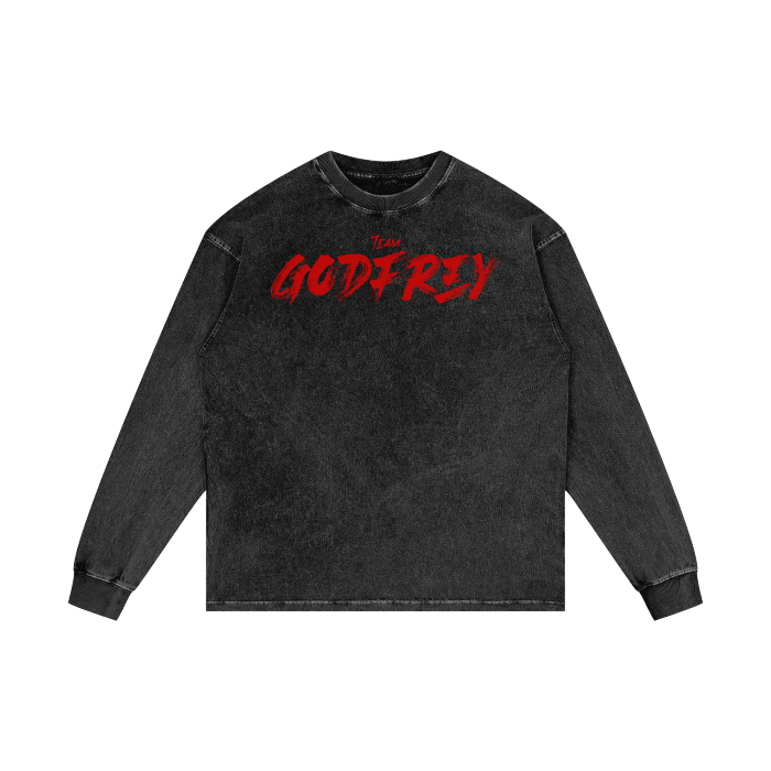 Acid Wash Oversize Long Sleeve T-Shirt - 250 GSM