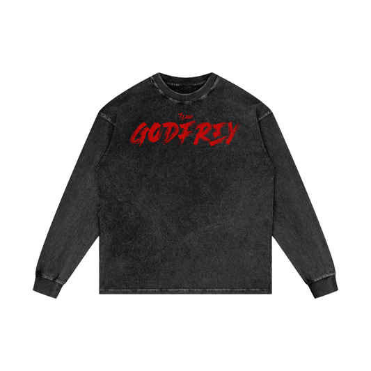 Acid Wash Oversize Long Sleeve T-Shirt - 250 GSM